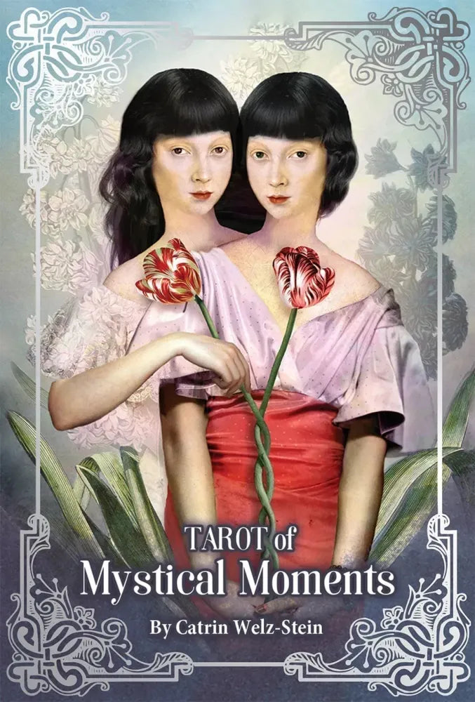 Tarot of Mystical Moments Silver Gilt Edged Cards 96 Page Tarot Guidebook with upright and reversed meanings.