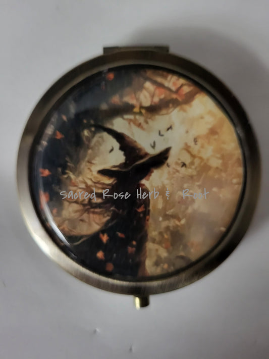 Witch of the Forest Compact Mirror Witches Pocket Keepsake Travel Purse Mirror