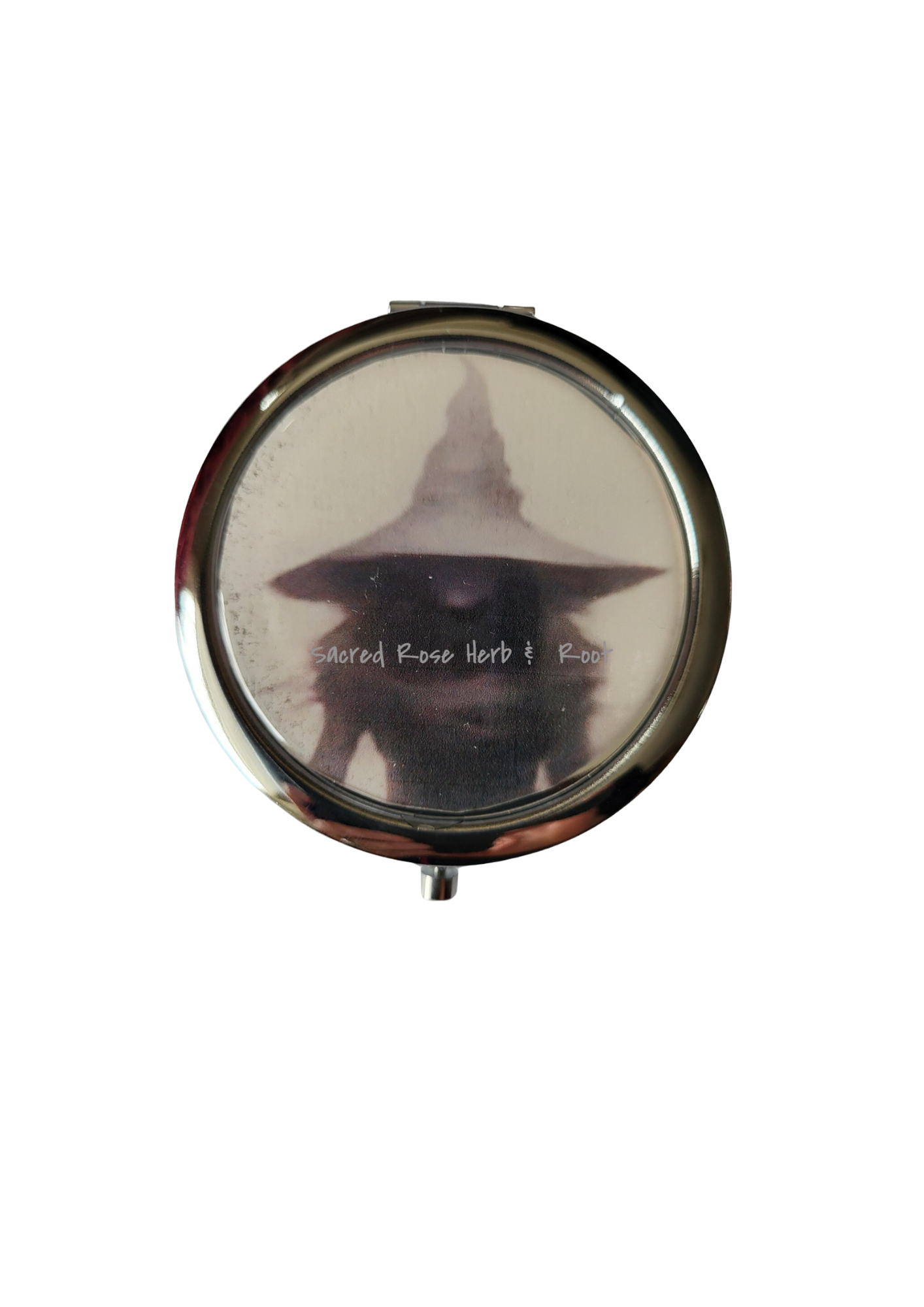 Witch's Keepsake Silver Compact Travel Purse Pocket  Mirror